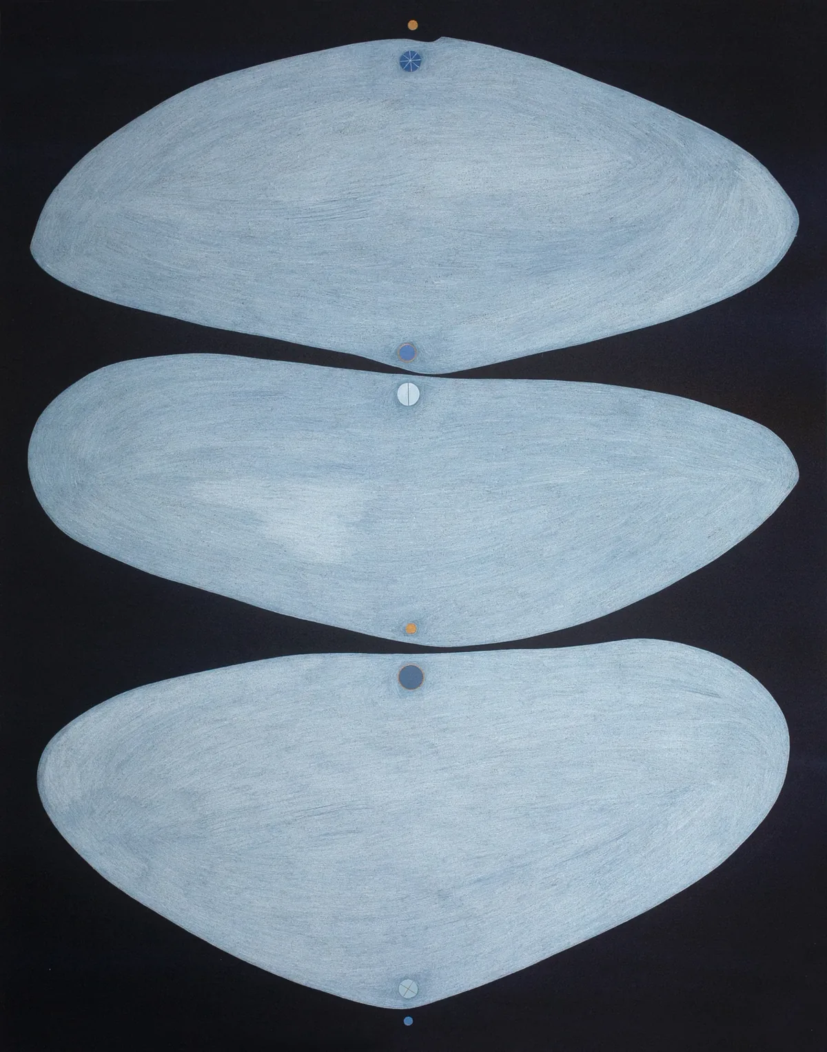 Lapis #4, 2023 – Polychromos, Tusche und Acrylfarbe auf Papier, 66 × 84 cm. Werk von Lena Ditlmann