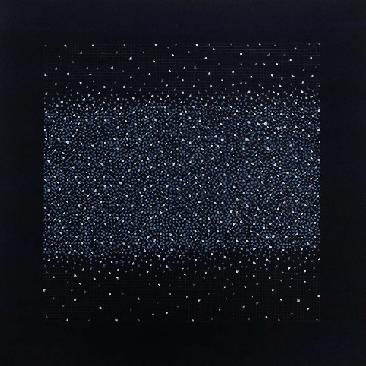 Stardust #2, 2024 – Graphit, Tusche, Buntstift und Acryl auf Papier, 60 × 60 cm. Werk von Lena Ditlmann